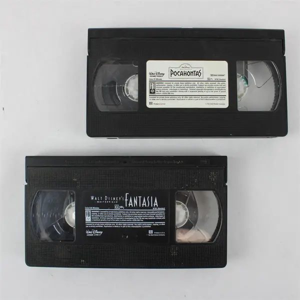 Lot of 2 Disney VHS Tapes Fantasia and Pocahontas No Cases