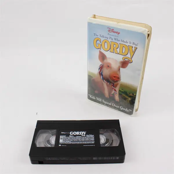 Lot of 2 VHS Tapes Gordy Talking Pig and Hoppity Goes to Town Disney GoodTimes