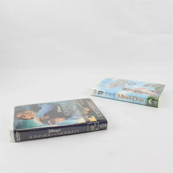 Lot of 2 VHS Tapes Summer of the Monkeys Disney and Miracle Dogs