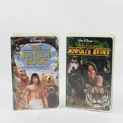 Lot of 2 Disney VHS The Jungle Book Live Action & Mowgli's Story
