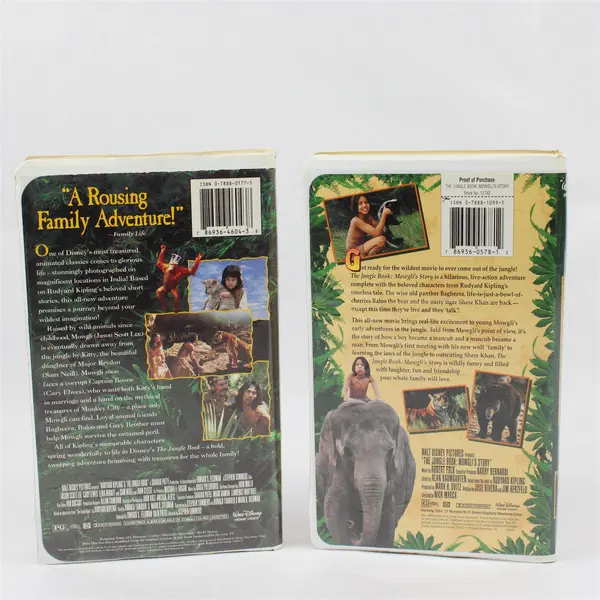 Lot of 2 Disney VHS The Jungle Book Live Action & Mowgli's Story