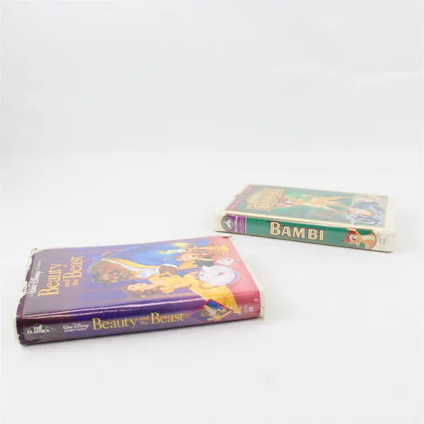 Lot of 2 Disney VHS Bambi 55th Anniversary & Beauty and the Beast