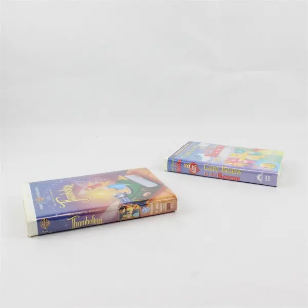 Lot of 2 Animated VHS Tapes Thumbelina and Care Bears to the Rescue