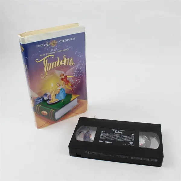 Lot of 2 Animated VHS Tapes Thumbelina and Care Bears to the Rescue