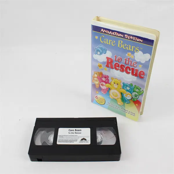 Lot of 2 Animated VHS Tapes Thumbelina and Care Bears to the Rescue