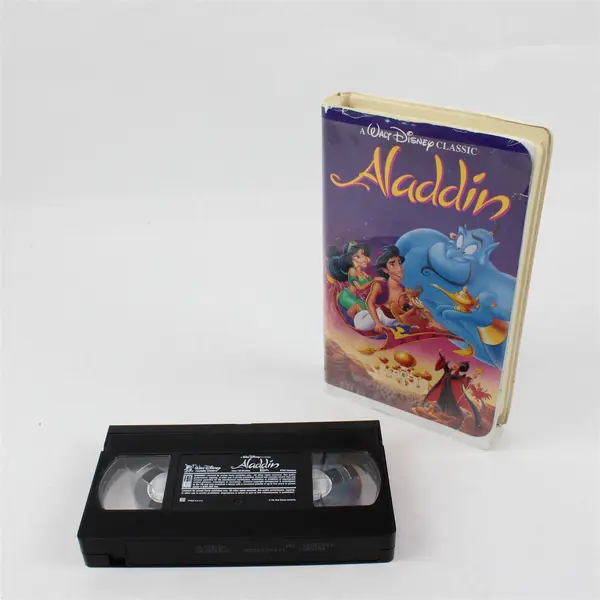 Lot of 2 Disney VHS Tapes Aladdin and The Fox and the Hound