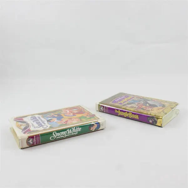 Lot of 2 Disney VHS Tapes Snow White Seven Dwarfs and Jungle Book 30th