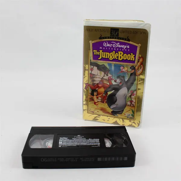 Lot of 2 Disney VHS Tapes Snow White Seven Dwarfs and Jungle Book 30th