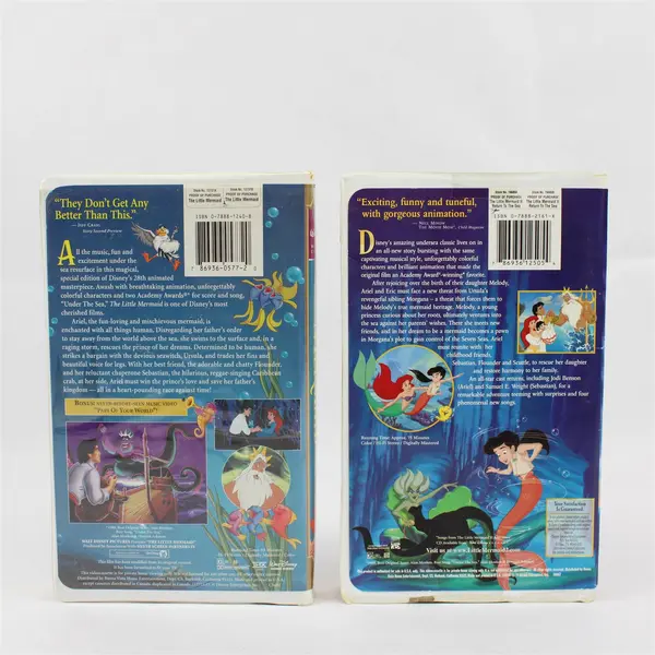 Lot of 2 Disney VHS The Little Mermaid Special Edition & Return to the Sea