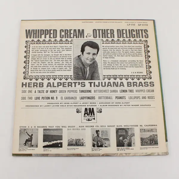 Herb Alpert's Tijuana Brass Whipped Cream & Other Delights 12" Vinyl Record