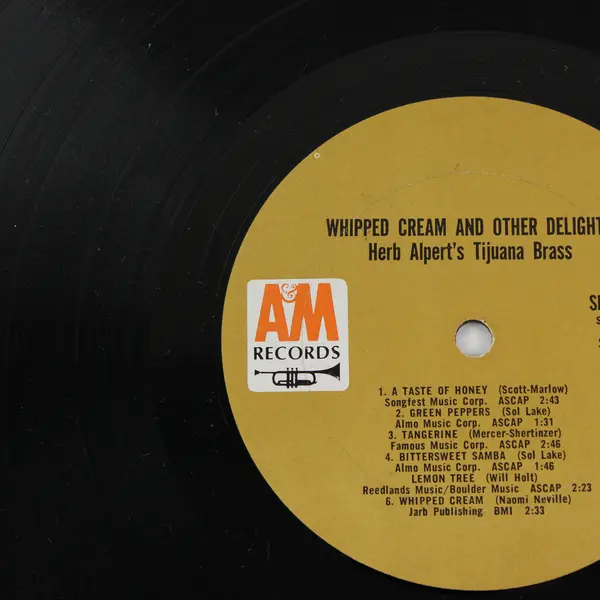 Herb Alpert's Tijuana Brass Whipped Cream & Other Delights 12" Vinyl Record