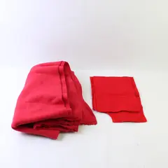 Red Fabric Remnant Lot 30x64 3 Additional Small Pieces