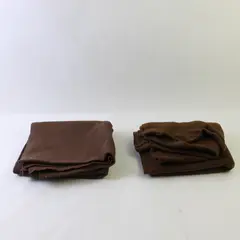 Two Pieces of Brown Felt Material: 74"x38" and 58"x38".   