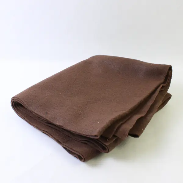 Two Pieces of Brown Felt Material: 74"x38" and 58"x38".   