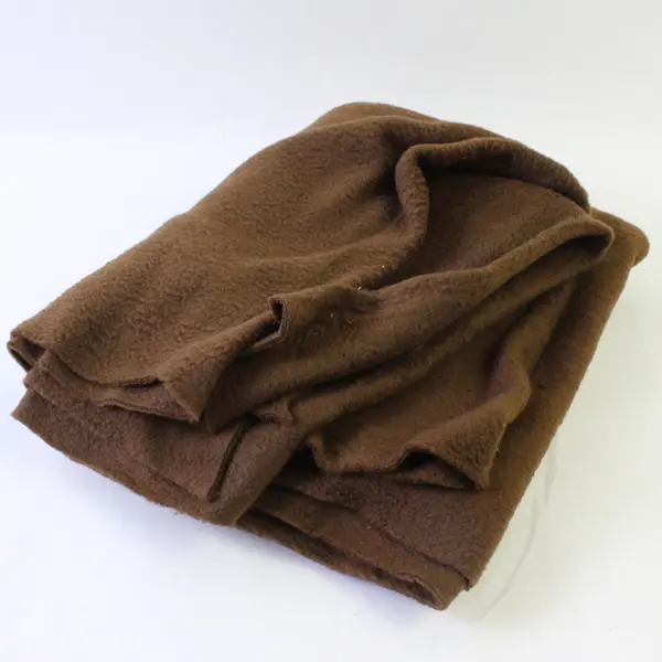 Two Pieces of Brown Felt Material: 74"x38" and 58"x38".   