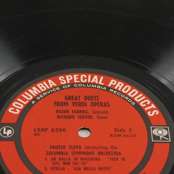  Eileen Farrell, Richard Tucker, Great Duets From Verdi Operas 12" Vinyl Record