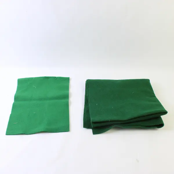 Piece of Dark Green  Felt Material 36"x42" plus a small square piece 