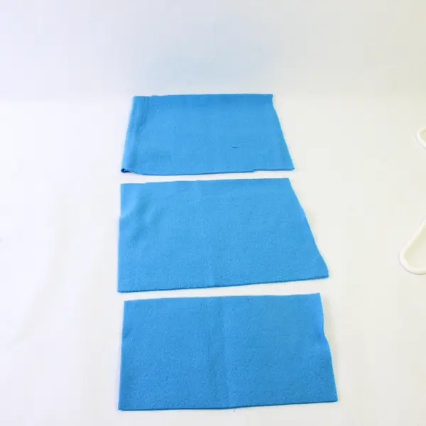 Lot of 4 Blue Felt Pieces 21x42 Main Piece 3 Small Rectangles