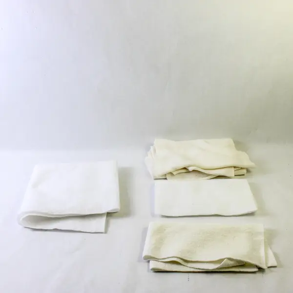 4 Pieces of Assorted White/Cream Felt Material Remnants  