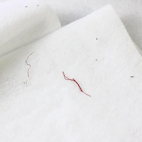 4 Pieces of Assorted White/Cream Felt Material Remnants  