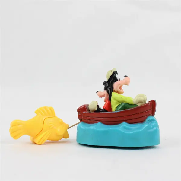Lot of 2 Vintage Fast Food Toys BK Disney Goofy Boat McD Bobby's World Big Wheel