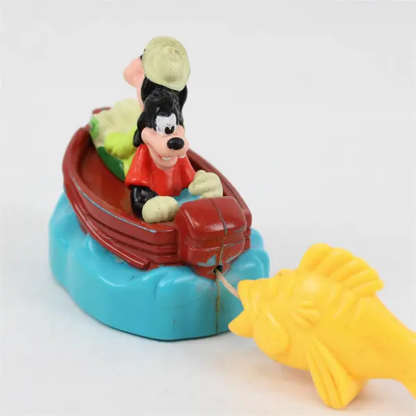 Lot of 2 Vintage Fast Food Toys BK Disney Goofy Boat McD Bobby's World Big Wheel