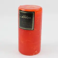 Candles By Lenox Orange Colored Scented Candlewood Pillar Candle 3" Dia 6" Tall