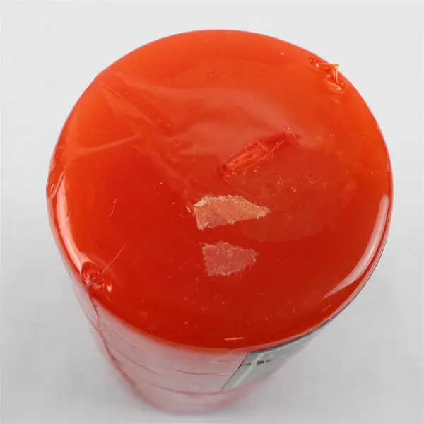 Candles By Lenox Orange Colored Scented Candlewood Pillar Candle 3" Dia 6" Tall