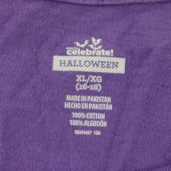 Way To Celebrate Halloween If The Hat Fits Purple T-Shirt Women's XL 16-18