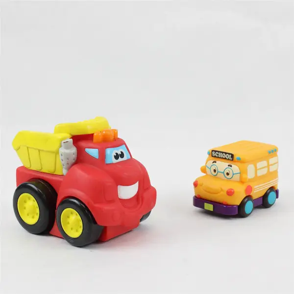 Lot of 2 Tonka Chuck Dump Truck & Friction School Bus Toddler Toys