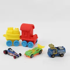 Lot of 5 Mixed Toy Vehicles Train Cars Hot Wheels Matchbox Style