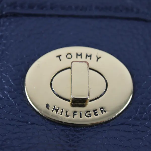 Tommy Hilfiger Navy Blue Faux Leather Crossbody Purse Tassel Detail