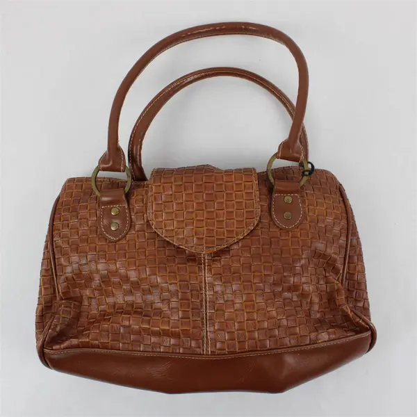 Brown Faux Leather Boho Shoulder Bag Purse
