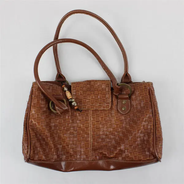Brown Faux Leather Boho Shoulder Bag Purse