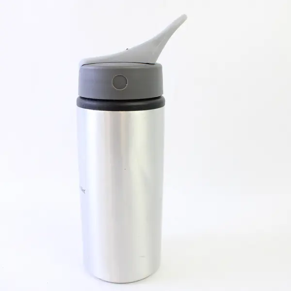 Health Net Stainless Steel Water Bottle Grey Loop Lid 16oz