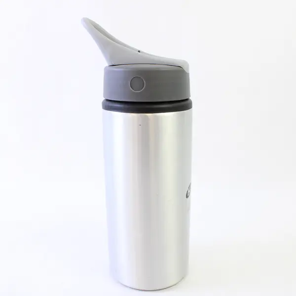 Health Net Stainless Steel Water Bottle Grey Loop Lid 16oz