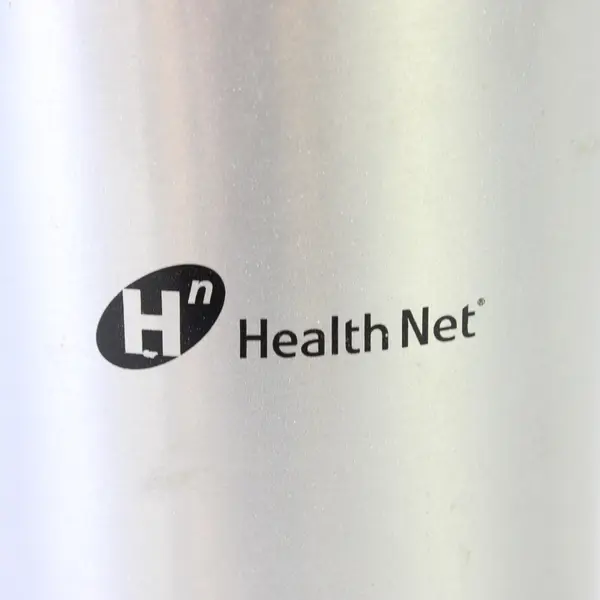 Health Net Stainless Steel Water Bottle Grey Loop Lid 16oz
