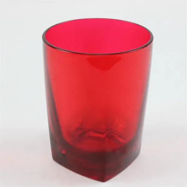 Lot of 3 Transparent Red Plastic Drinking Cups