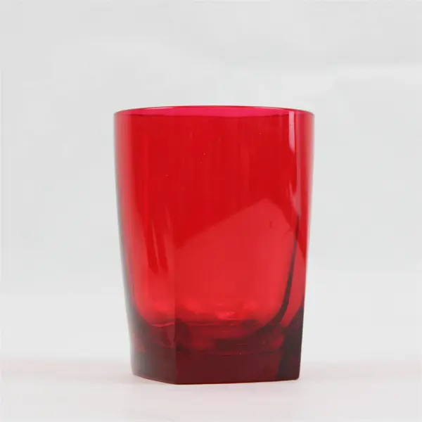 Lot of 3 Transparent Red Plastic Drinking Cups