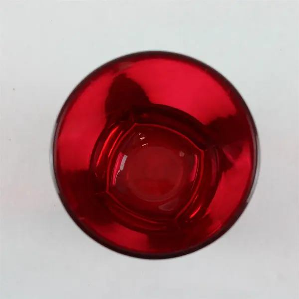 Lot of 3 Transparent Red Plastic Drinking Cups