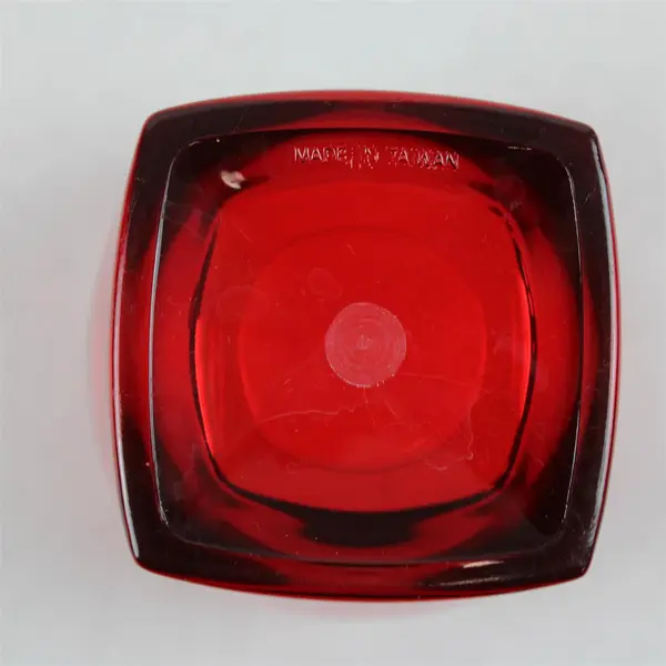 Lot of 3 Transparent Red Plastic Drinking Cups
