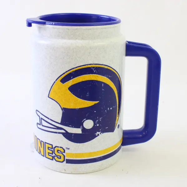 Vintage University of Michigan Wolverines Thermo Cup Travel Mug 1990s