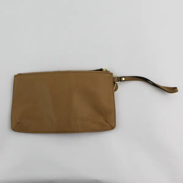 Calvin Klein Tan Faux Leather Wristlet Clutch Wallet