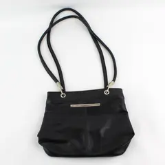 Giannini Black Faux Leather Shoulder Bag Purse