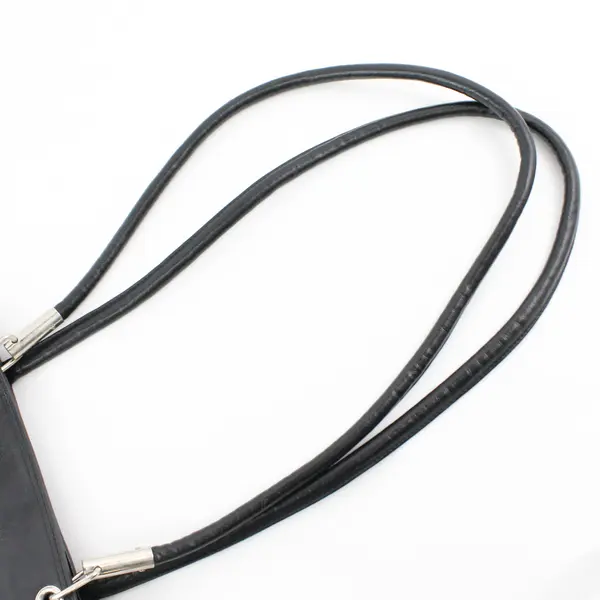 Giannini Black Faux Leather Shoulder Bag Purse