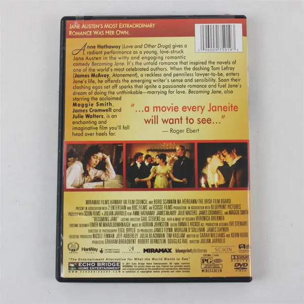 Becoming Jane (DVD, 1 Disc, Julian Jarrold, 2011, Echo Bridge Entertainment)
