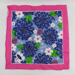 Lilly Pulitzer Ford Floral Pattern Breast Cancer Awareness Scarf 21" x 21"