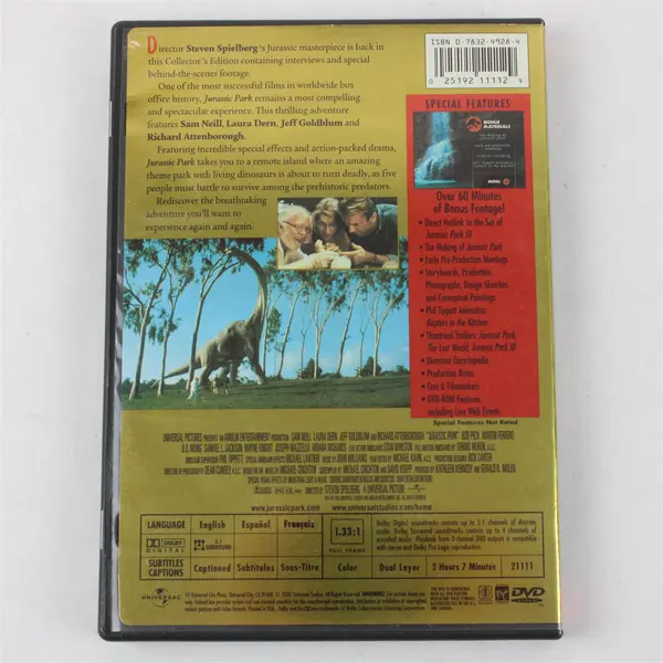 Jurassic Park (DVD, Collector's Edition, Full Screen, 1993, Steven Spielberg)