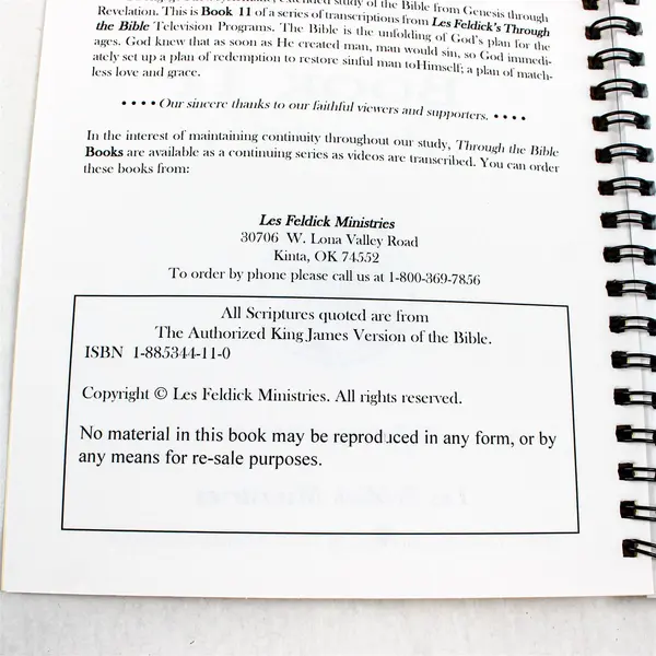 Through The Bible with Les Feldick Book 11 Transcript of Tape 11 Spiral