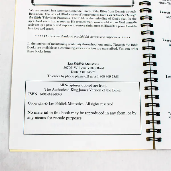 Through The Bible with Les Feldick Book 80 Transcript of Tape 80 Spiral